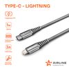 Фото Провод для зарядки телефона Type-C - Lightning iPhone | iPad поддержка PD черный нейлоновый 1м. Airline ACHIPD26 Airline