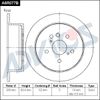 Фото Диск тормозной задний Advics OT GSU3#, ACU## '03-, MHU#8 '05- R Advics A6R077B Advics