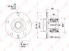 Фото СТУПИЦА ПЕРЕДНЯЯ С МАГНИТНЫМ КОЛЬЦОМ АБС Lynx WH1002 Lynx