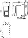 Фото Выключатель клавишный HELLA 6FH007832101 Hella 6FH007832101 Hella