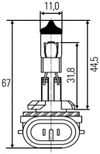 Фото LAM 8GH 008 991-031 H27W/2 12V PGJ13 лампочка п/т фары HYUNDAI Hella 8GH008991031 Hella