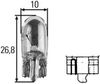 Фото Лампа накаливания 24V 3W без цоколя Hella 8GP003594241 Hella