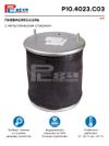Фото Пневмоподушка SAF 2923V 2 шпильки со смещением, 4 отверстия со стаканом Pega P104023C03 Pega