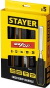 Фото STAYER Max-Cut, 5 предм., набор стамесок (1820-H5) Stayer 1820H5Z01 Stayer