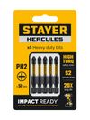 Фото STAYER HERCULES, PH2, 50 мм, 5 шт, торсионные биты (26231-2-50-5) Stayer 262312505 Stayer