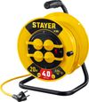 Фото STAYER Силовой удлинитель на катушке пвс 3x2.5 20м 4000вт ip44 55064-20 Stayer 5506420 Stayer
