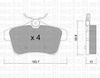 Фото Колодки тормозные дисковые задние комплект CITROEN C4/DS4/PEUGEOT 3008 Metelli 2208550 Metelli
