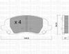 Фото Колодки тормозные дисковые /комплект 4 шт/ Dodge Caliber 2009 Metelli 2208610 Metelli