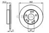 Фото Диск тормозной MERCEDES 190 (W201) передний (1шт.) BOSCH Bosch 0986478114 Bosch