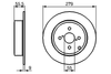 Фото Диск тормозной TOYOTA: COROLLA 01 -, COROLLA седан 02 -, COROLLA 01- Bosch 0986479149 Bosch