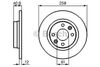 Фото Диск тормозной передний не вентилируемый 259*12мм Renault Logan, Sandero, Megane, Lada Largus Bosch 0986479164 Bosch
