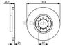 Фото ДИСК ТОРМОЗНОЙ MITSUBISHI PAJERO 2 5 3 0 90 00 PAJERO SPORT 2 5 3 0 98  ПЕРЕДНИЙ Bosch 0986479469 Bosch