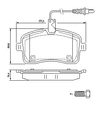 Фото Комплект тормозных колодок Комплект тормозных колодок передн , PEUGEOT 407 Bosch 0986494097 Bosch
