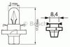 Фото Лампочка 1.2W 12V BX8.4d черный и бежевый цоколь приборная панель Bosch 1987302235 Bosch