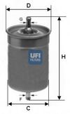 Фото Фильтр  топливный UFI для а/м ГАЗ (двиг. ЗМЗ-406, 405), штуцер (под хомут), 31.500.00 Ufi 3150000 Ufi