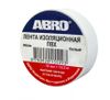 Фото Изолента ПВХ 19мм х  18,2м белая Abro ET91220WHR Abro