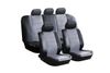 Фото Чехлы универсальные на автомобильные сиденья комплект  FASHION   экокожа  черно серые Kraft KT835622 Kraft