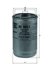 Фото Фильтр топливный MAN L2000,M2000,M90 дв.D0824 MAHLE Knecht/Mahle KC1021 Knecht/Mahle