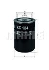 Фото Фильтр топливный M 24*1.5 H=142 мм Knecht/Mahle KC184 Knecht/Mahle