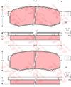 Фото Колодки тормозные дисковые задн TOYOTA: LAND CRUISER 90-, LAND CRUISER 80 90-97 Trw/Lucas GDB3110 Trw/Lucas