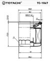 Фото Фильтр масляный TOTACHI TC-1047 OP595 W67/1 Totachi TC1047 Totachi