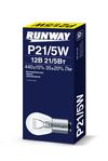 Фото RW-P21/5W Лампа накаливания P21/5W 12В 21/5Вт Runway RWP215W Runway