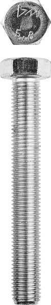Фото ЗУБР ГОСТ 7798-70, M16 x 140 мм, кл. пр. 5.8, болт оцинкованный, 5 кг (303080-16-140) Зубр 30308016140 Зубр