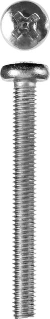 Фото ЗУБР  DIN 7985, кл. пр. 4.8, M6 х 55 мм, цинк, 5 кг, винт с полусферической головкой (303150-06-055) Зубр 30315006055 Зубр