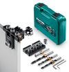 Фото KRAFTOOL Woodsniper 101, ″3-в-1″ кондуктор для эксцентриковых стяжек и шкантов (30072) Kraftool 30072 Kraftool