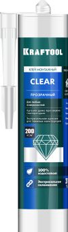 Фото KRAFTOOL CLEAR, 310мл, прозрачный, суперсильный монтажный клей (41342) Kraftool 41342 Kraftool