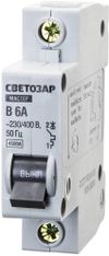 Фото СВЕТОЗАР 1P, 6А, B, 4.5кА, автоматический выключатель (49050-06-B) Светозар 4905006B Светозар