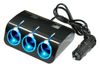 Фото Разветвитель прикуривателя 1224V на 3 гнезда 120W + 2хUSB разъема 5V-1.2А, с выкл., св. подсв. AT AT08577 AT