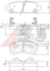 Фото Колодки задние Mitsubishi Outlander >03 Abs 37384 Abs