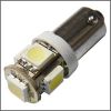 Фото Лампа светодиодная T4W / BA9S / 12V 5SMD синяя Ledo BA9S5SMDB Ledo