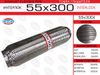 Фото гофра глушителя !55x300 усиленная Interlock\ EuroEx 55X300IL EuroEx