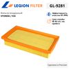 Фото Фильтр воздушный HYUNDAI/KIA (OEM:28113H8100) Применяемость на фото Legion GL9281 Legion