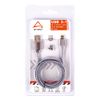 Фото Дата-кабель 3в1 USB - MICRO/TYPE-C/LIGHTNING (1м. 3А) магнитный коннектор. C под Arnezi A0605037 Arnezi