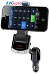 Фото ФМ-трансмиттер, Держатель для телефона на гибкой ножке LED-экран, USB/ Bluetooth/ AUX/handsfree, 12-24V AVG 103649 AVG
