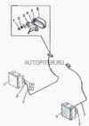 Фото Фара дорожная квадратная встроенная H4 60/55 W 12V, с прижимами (ФГ-308) МТЗ 087101000 МТЗ