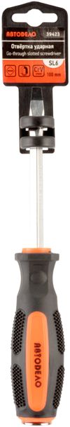 Фото Отвертка шлицевая 6 х100мм усиленная АвтоДело 39423 АвтоДело