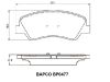 Фото Колодка дискового тормоза передняя Bapco BP0477 Bapco