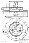 Фото Диск тормозной задн MERCEDES-BENZ: C-CLASS 93-00, C-CLASS 00-, C-CLASS Break 96-01, C-CLASS Coupe Sp Brembo 08517831 Brembo