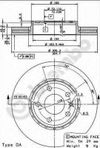 Фото Диск тормозной передн OPEL  VIVARO Combi 01-, VIVARO фургон 01-, RENAULT  TRAFIC Brembo 09893710 Brembo