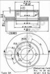 Фото Диск тормозной передн OPEL: MOVANO Combi 98-, Brembo 09908010 Brembo