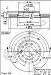 Фото ДИСК ТОРМОЗНОЙ BAIC SENOVA CC 04/15-> / BAIC SENOVA D60 05/13-> / CADILLAC BLS 04/06-> / CADILLAC BL Brembo 09916511 Brembo