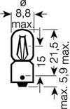 Фото Лампа OSRAM 24в  5вт T5W с цоколем BA9S Osram 3930 Osram