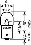 Фото Автолампа 24V 10W габаритная BA15s (OSRAM) Osram 5637 Osram