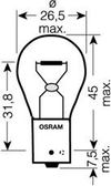 Фото Лампа (PY21W 12V BAU15s) Osram 7507 Osram