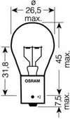 Фото Лампа Orange 21W 24V BAU15S 9507 OSRAM Osram 9507 Osram