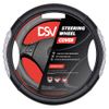Фото ЧЕХОЛ НА РУЛЬ ЭКО КОЖА С ГЕЛЕВЫМИ ВСТАВКАМИ  BLACK+GREY  (М) DSV R99302A DSV